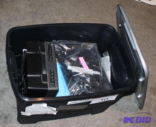 lot 56 image: Box Lot of Electronics Including Deluxe Ster...