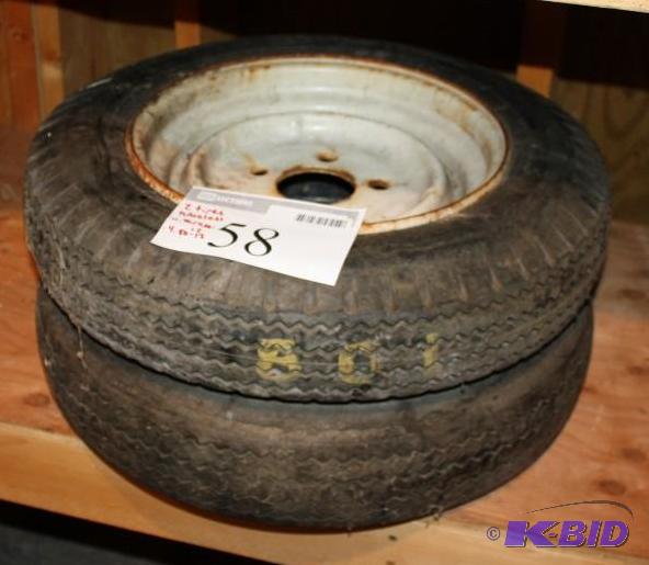 lot 58 image: Lot of (2) Tubeless Tires & Rims 4.804....
