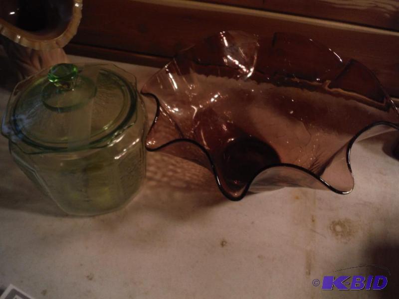 lot 660 image: Lot of (2) Including Depression Glass Candy ...