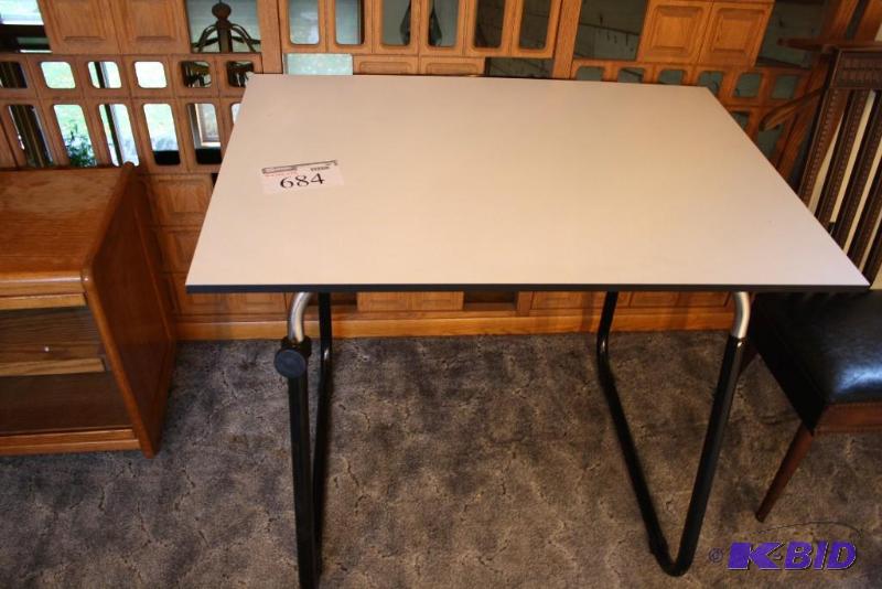 lot 684 image: Adjustable FoldingWork Table wMetal Frame ...