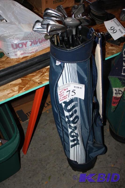 lot 75 image: Wilson Golf Bag & Spalding Mark IV Execut...