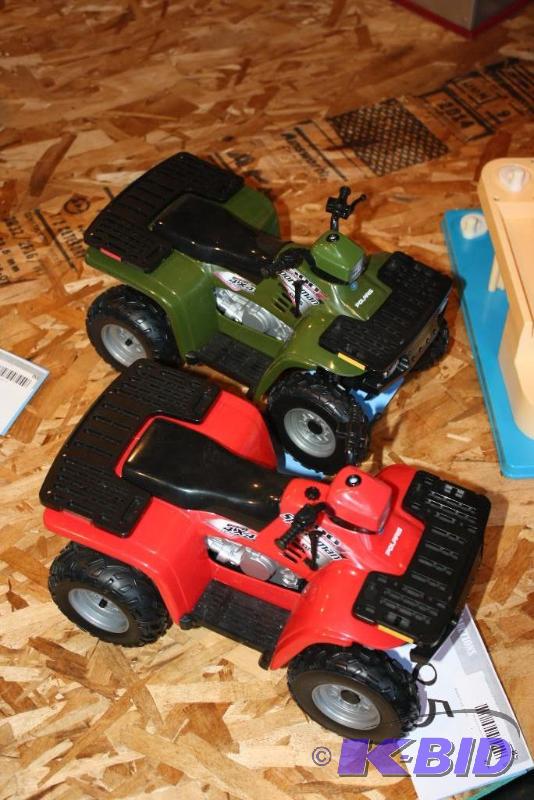 lot 85 image: Lot of (2) Polaris Toy Four-Wheelers red &am...