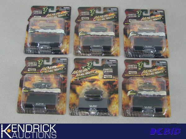 lot 48 image: Lot of 6 Macho Machines Military Series Die Cast Tanks