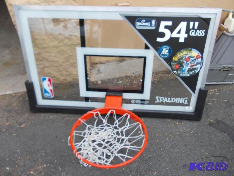 54&quot Glass Spalding Basketball HoopBack ...