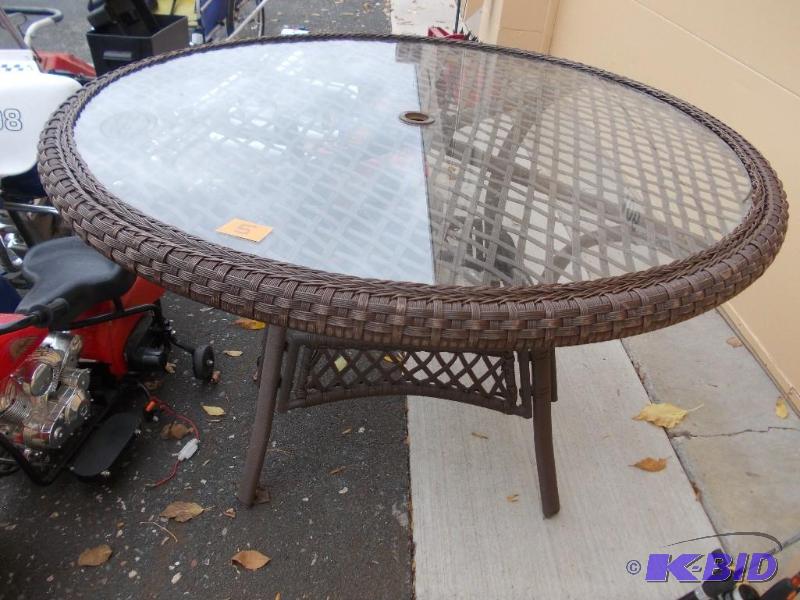 48 in Glass Top Patio Table...