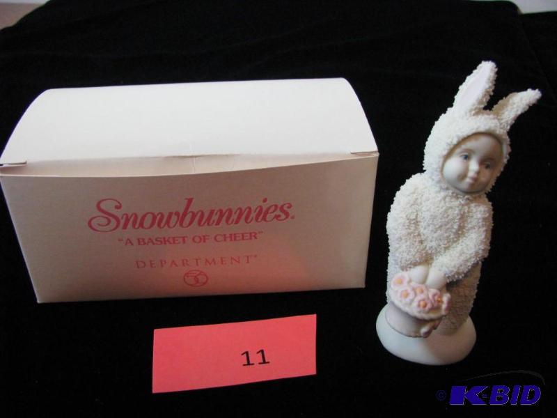 lot 11 image: Snowbunnies &quotbasket of cheer", NIB...