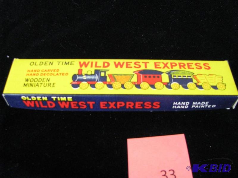 lot 33 image: Vintage wooden miniature &quotwild west expr...