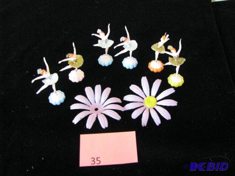 lot 35 image: vintage set of plastic dancing ballerinas &am...