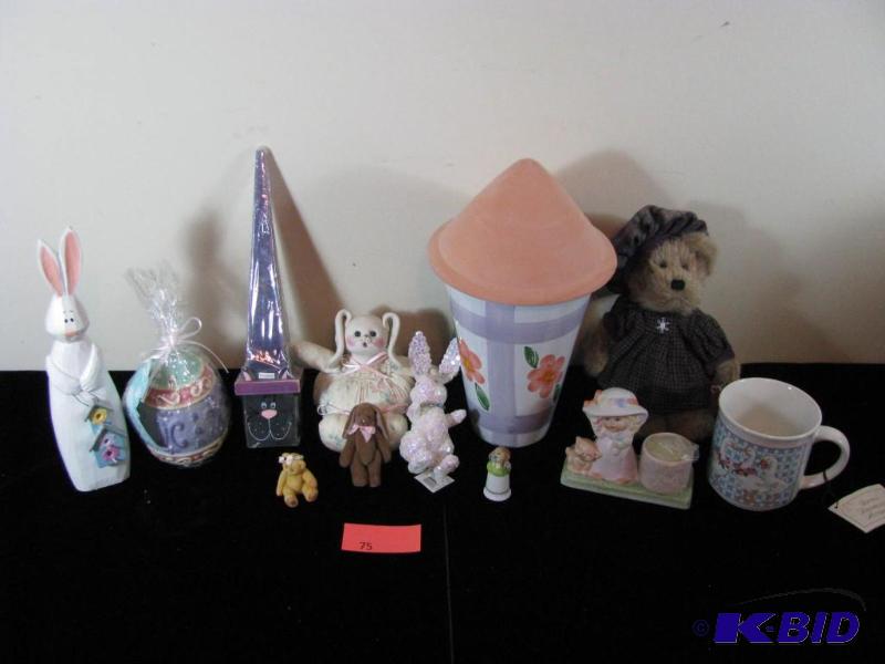 lot 75 image: Collection of Springtime Easter figurines &am...