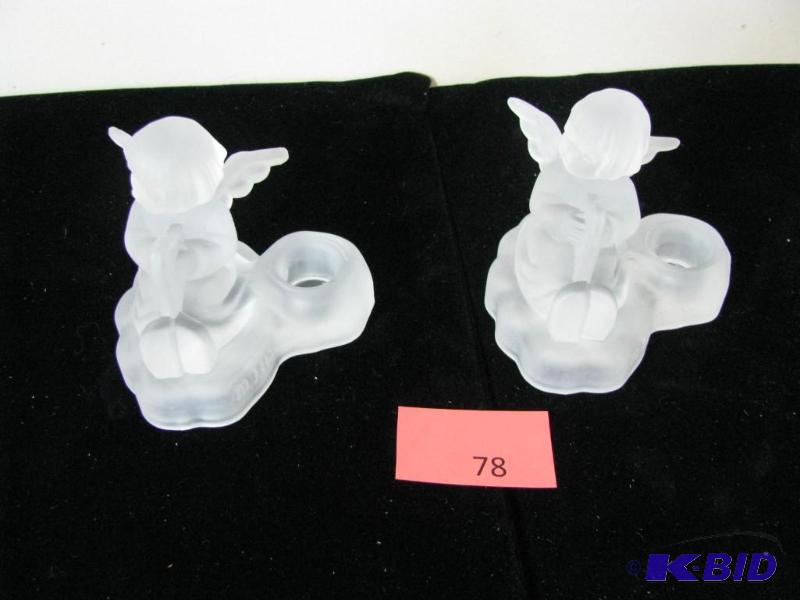 lot 78 image: Vintage Hummel crystal candlesticks, NIB...