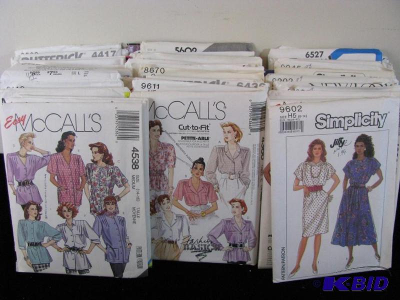 lot 93 image: Vintage sewing patterns, very nice collection...