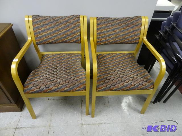 2 matching wood framed side chairs...