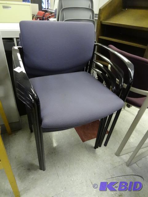 4 matching metal framed side chairs...