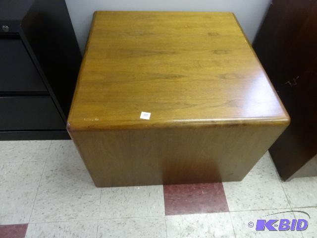 Wood reception area coffee table. 30 x 30 x 2...