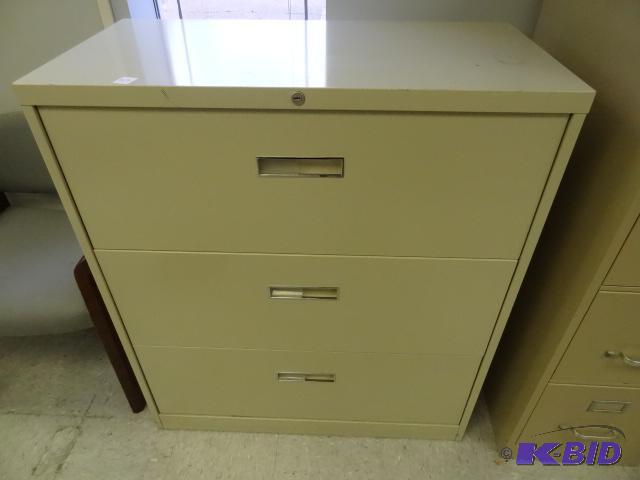 36&quot metal 3 drawer lateral file....