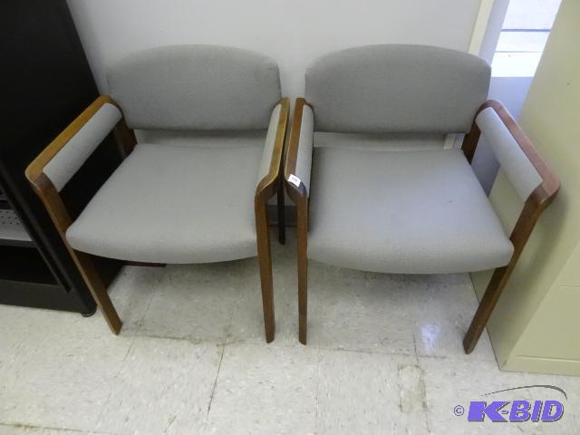 2 matching wood framed side chairs...