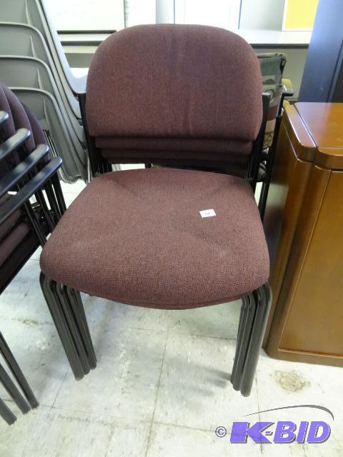 4 metal framed stack chairs...