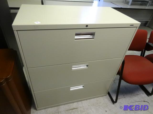 36&quot metal 3 drawer lateral file....