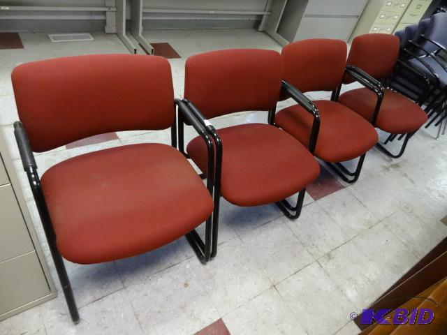 4 matching metal framed side chairs...