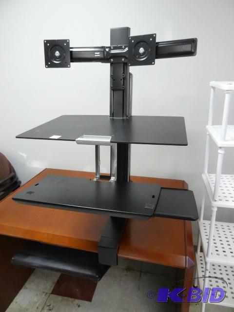 Desk mount stand up computer station. Juststa...
