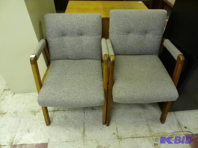 2 wood framed side chairs...