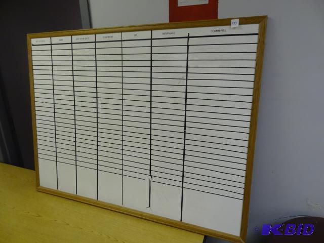 48 x 36 white board...