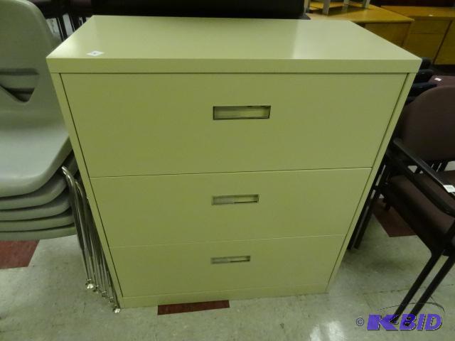 36&quot metal 3 drawer lateral file....
