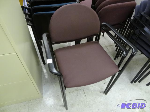 2 metal framed stack chairs...