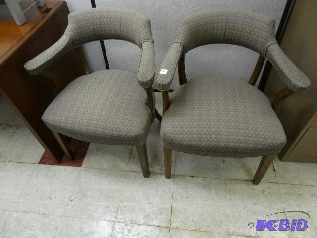 2 matching wood framed side chairs...