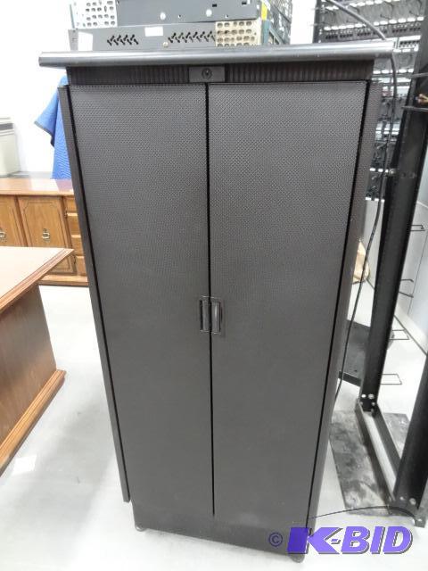 Metal 2 door cabinet with 3 adjustable shelve...