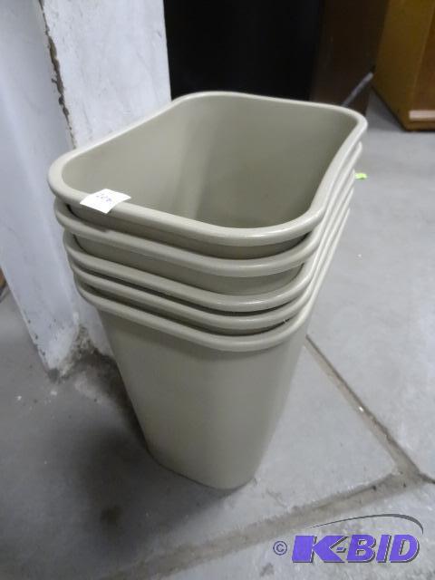 5 office garbage cans...