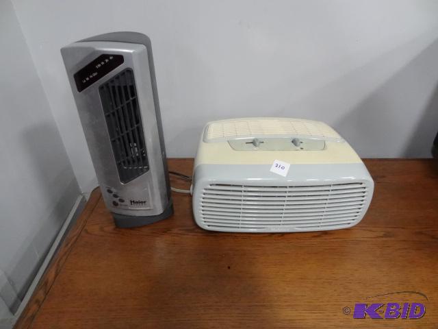 Haier desk top fan. Holmes model HAP242 air c...