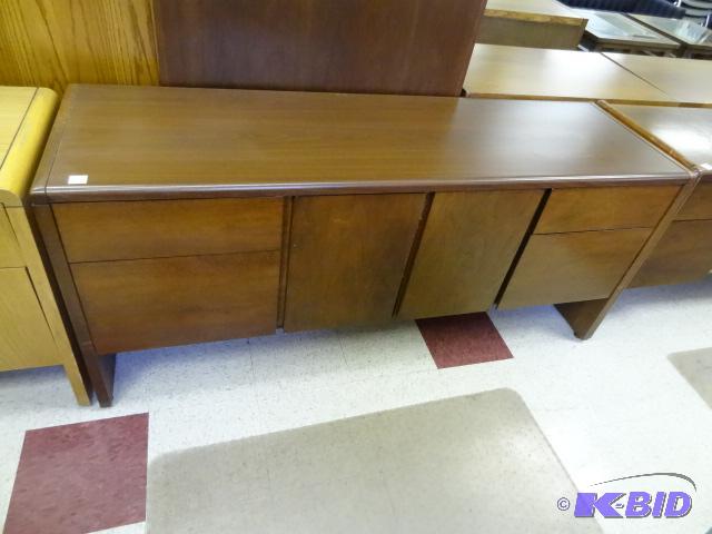 Wood office credenza. 4 drawers and 2 doors. ...