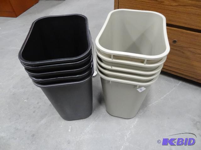 10 office garbage cans...
