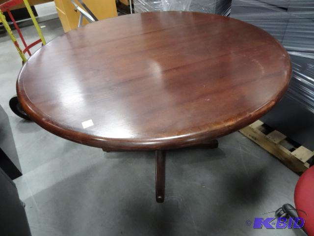 48&quot Round table with metal frame...