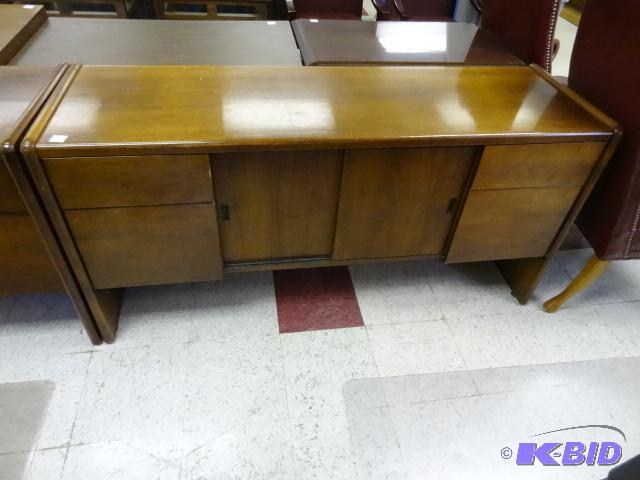 Wood office credenza. 2 sliding doors. 60 x 2...