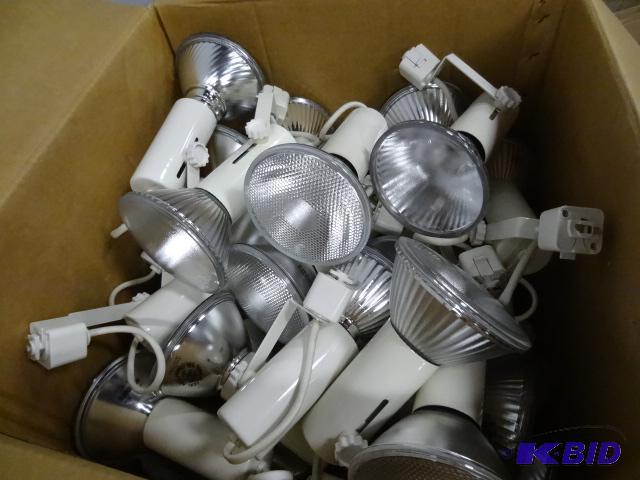 Track light fixtures with bulbs. At least 25 ...