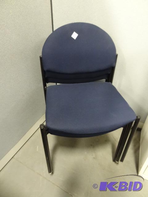 3 metal framed stack chairs...