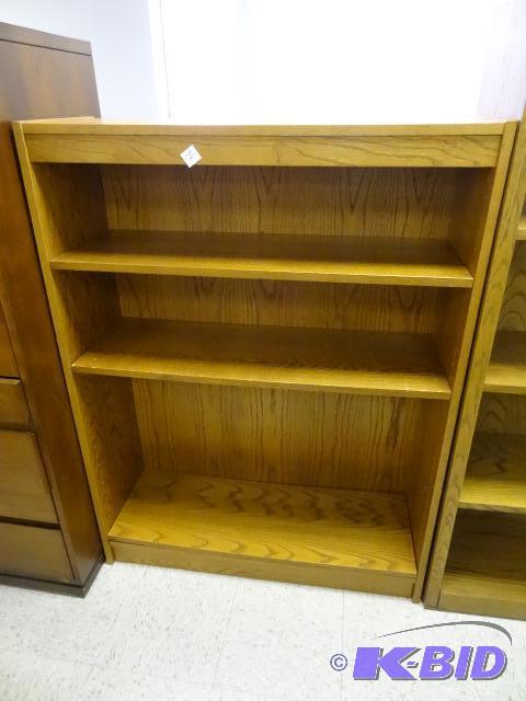 Wood book shelf with 3 adjustable shelves. 36...