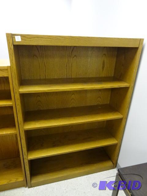 Wood book shelf with 3 adjustable shelves. 39...