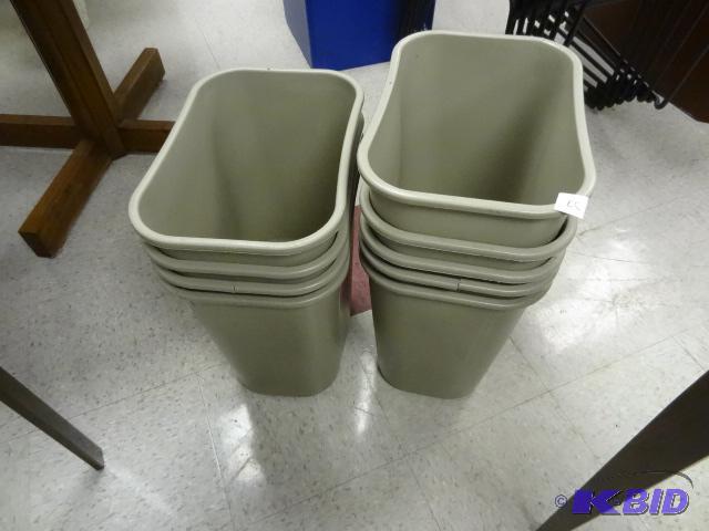 9 office waste baskets...