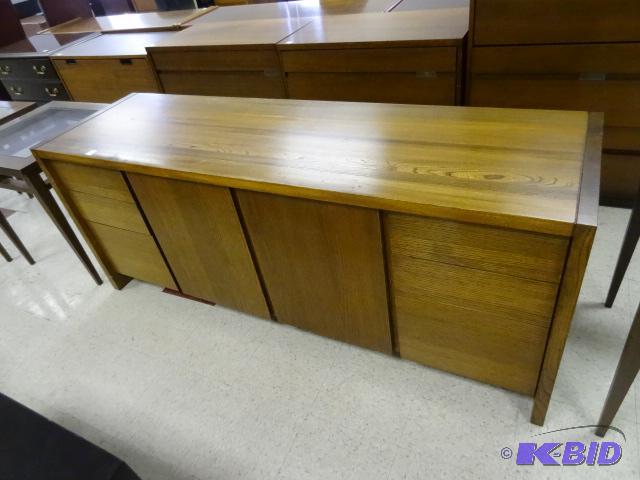 Wood office credenza. 4 drawers and 2 doors. ...