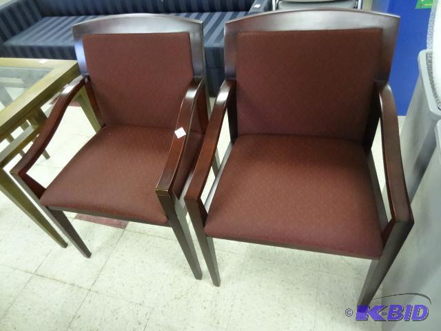 2 matching wood framed side chairs...