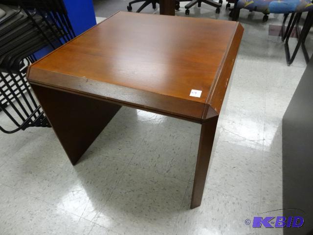 Wood end table. 27 x 27 x 21...
