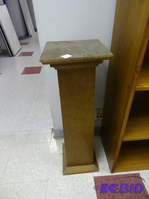 Wood plant pillar stand...