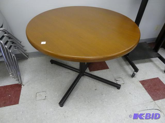 42&quot round table with metal base...