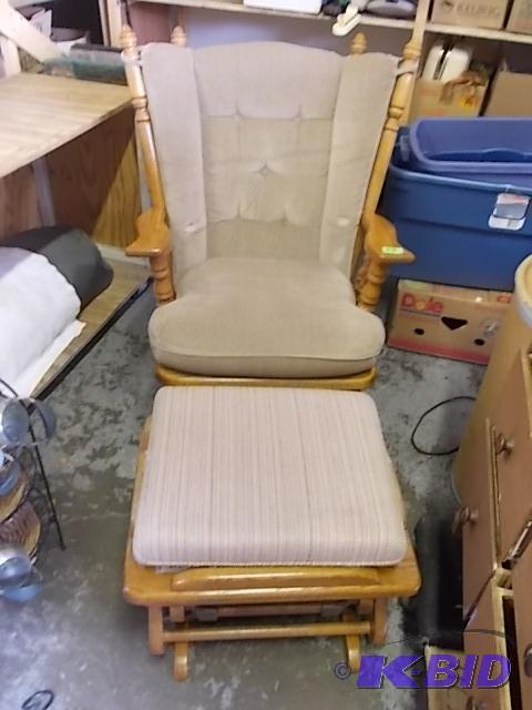 Glider Rocker With Ottoman...