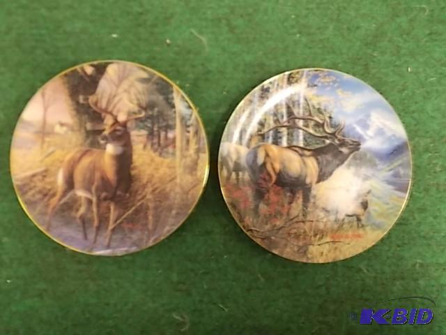 2-Deer Wildlife Collector Plates...