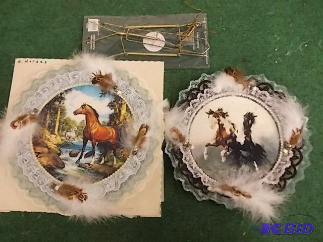 2-Handcrafted Horse Plates...