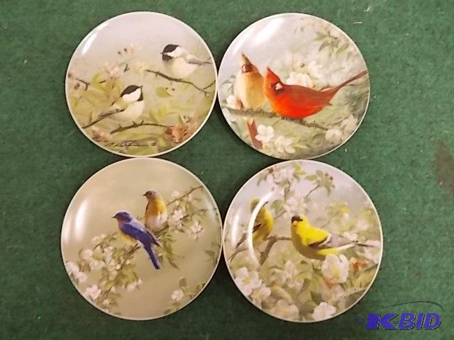 4-Bird Collector Plates...